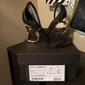 Dolce & Gabbana 105 mm Keira baroque logo sandals